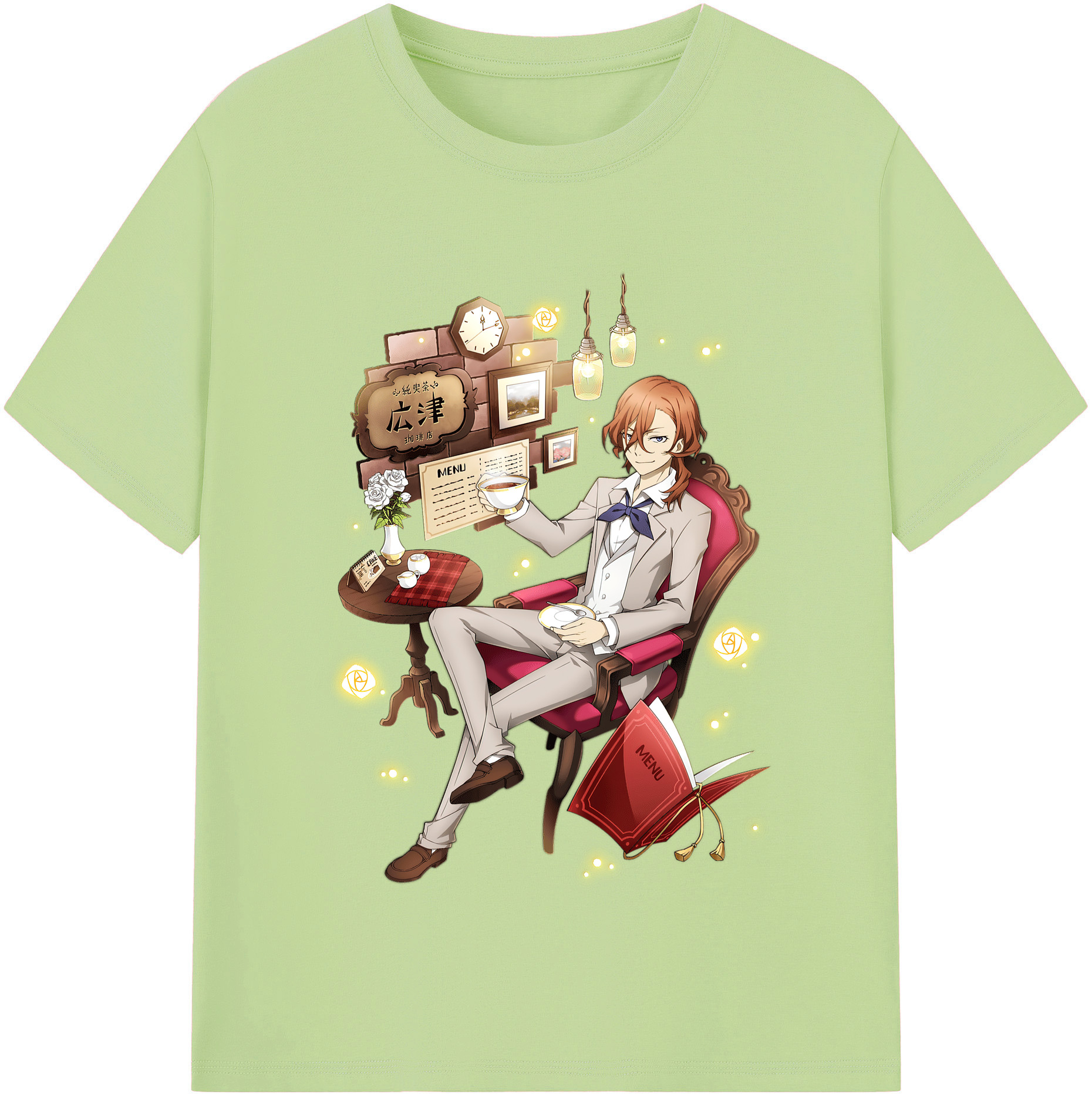 （画像用） 文豪ストレイドッグス Bungo Stray Dogs 綿100％半袖Tシャツ（フロントプリント）